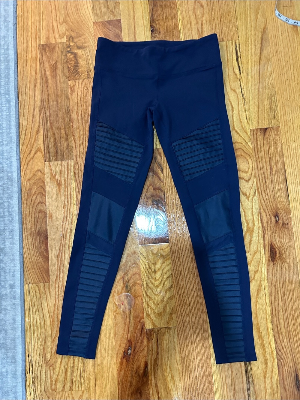 ALO Yoga Navy Moto-Detail High-Rise Jeggings